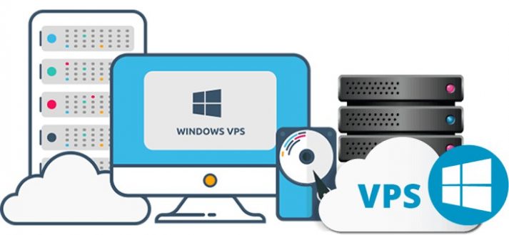 Windows vps with white background